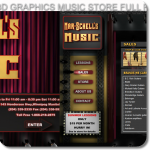 Full Flash XML Custom 3D Graphics Music Store Website ScreenShot